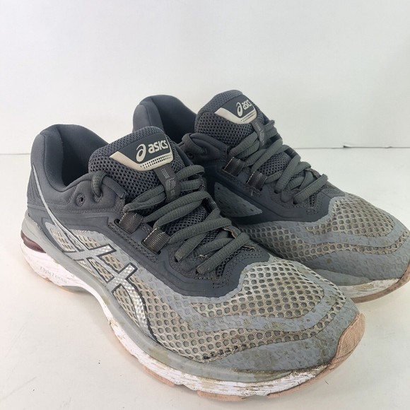 Asics Shoes - ASICS GT-2000 6 Mid Grey Silver Carbon Running Shoes Women’s Size 7.5 T855N